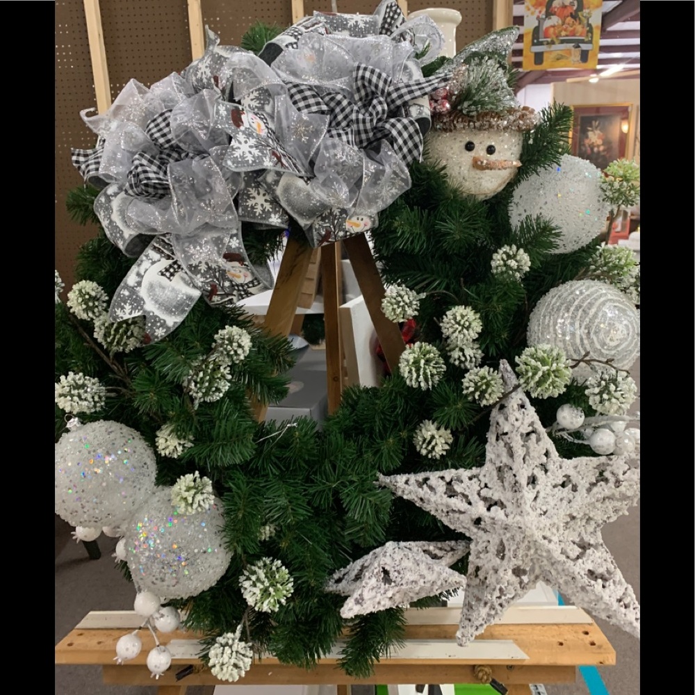 Custom Snowman Wreath
